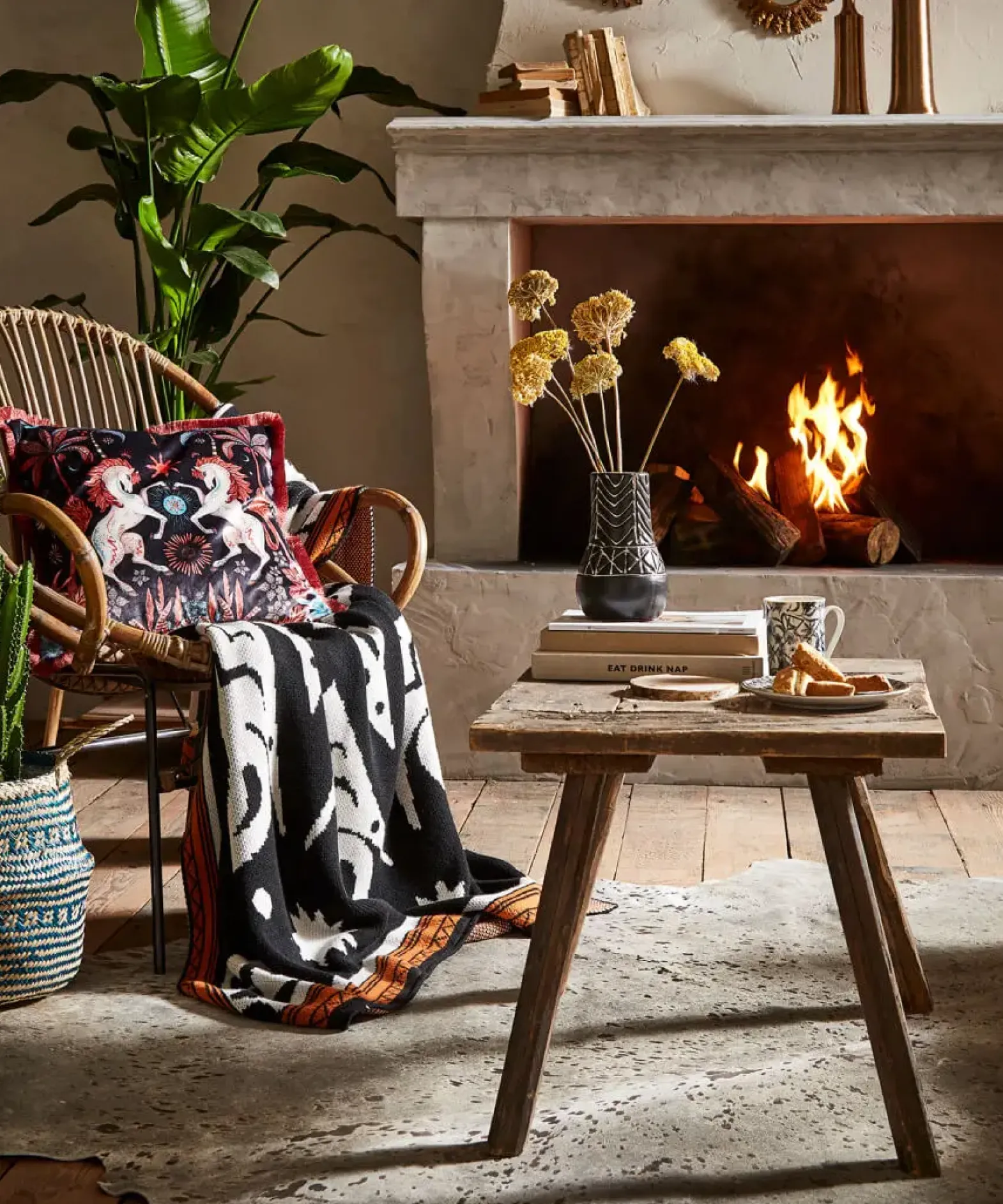 Beautifully Geo Reversible Knitted Throw