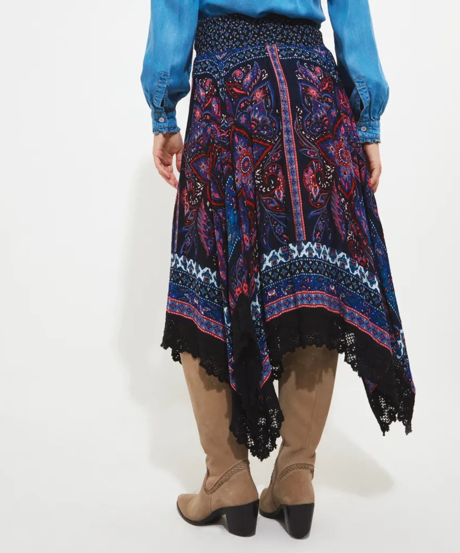 Boho Babe Hanky Hem Skirt