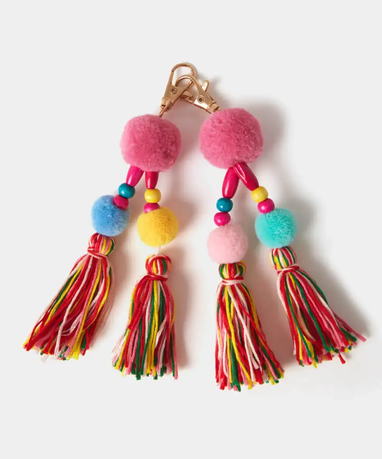 Boho Pom Pom Key Charms
