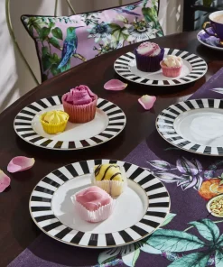 Bombay Duck Sophisticated Stripe Tea Plates