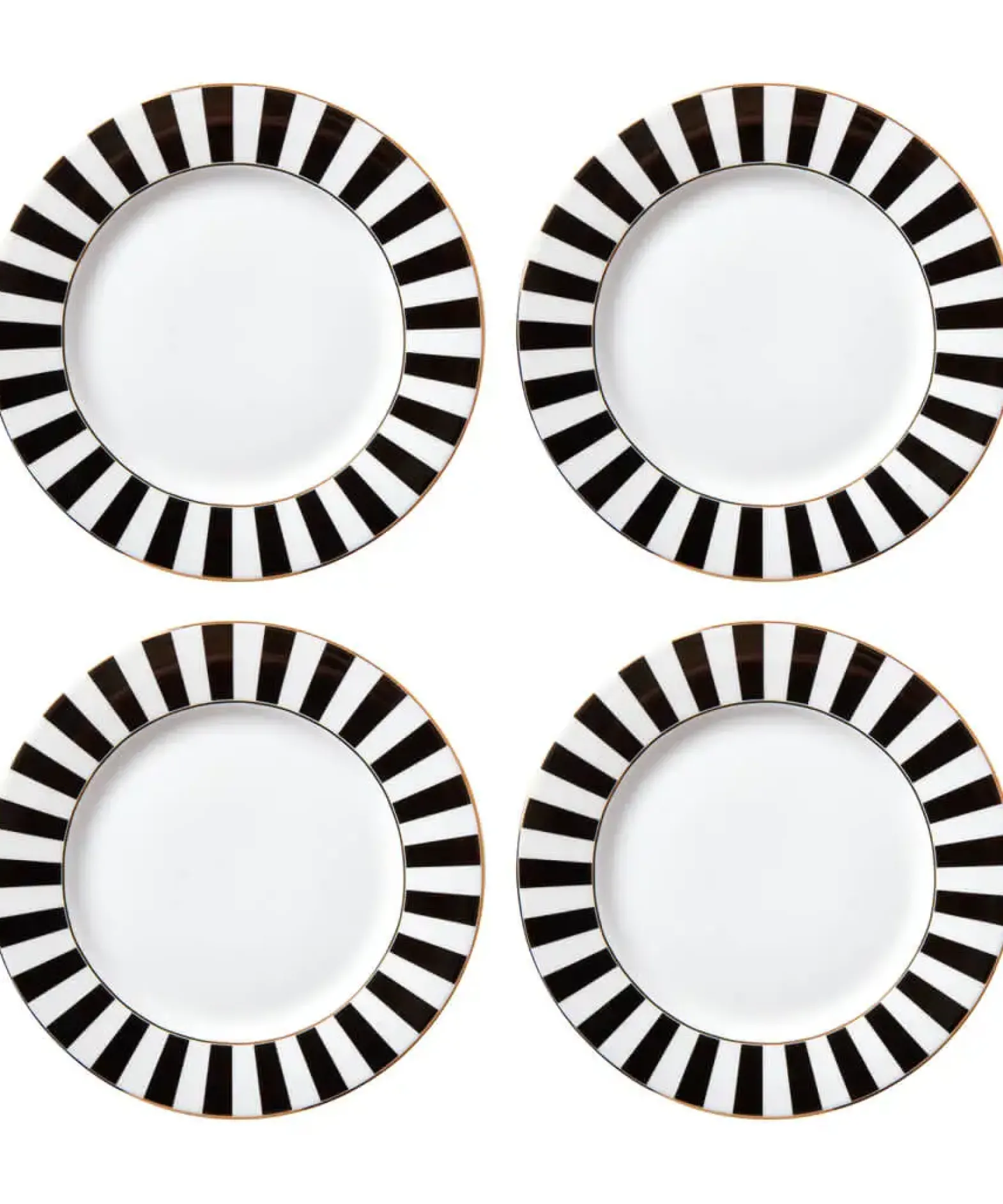 Bombay Duck Sophisticated Stripe Tea Plates