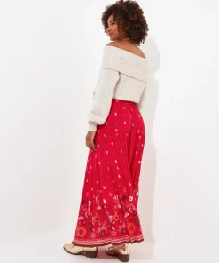 Border Print Skirt