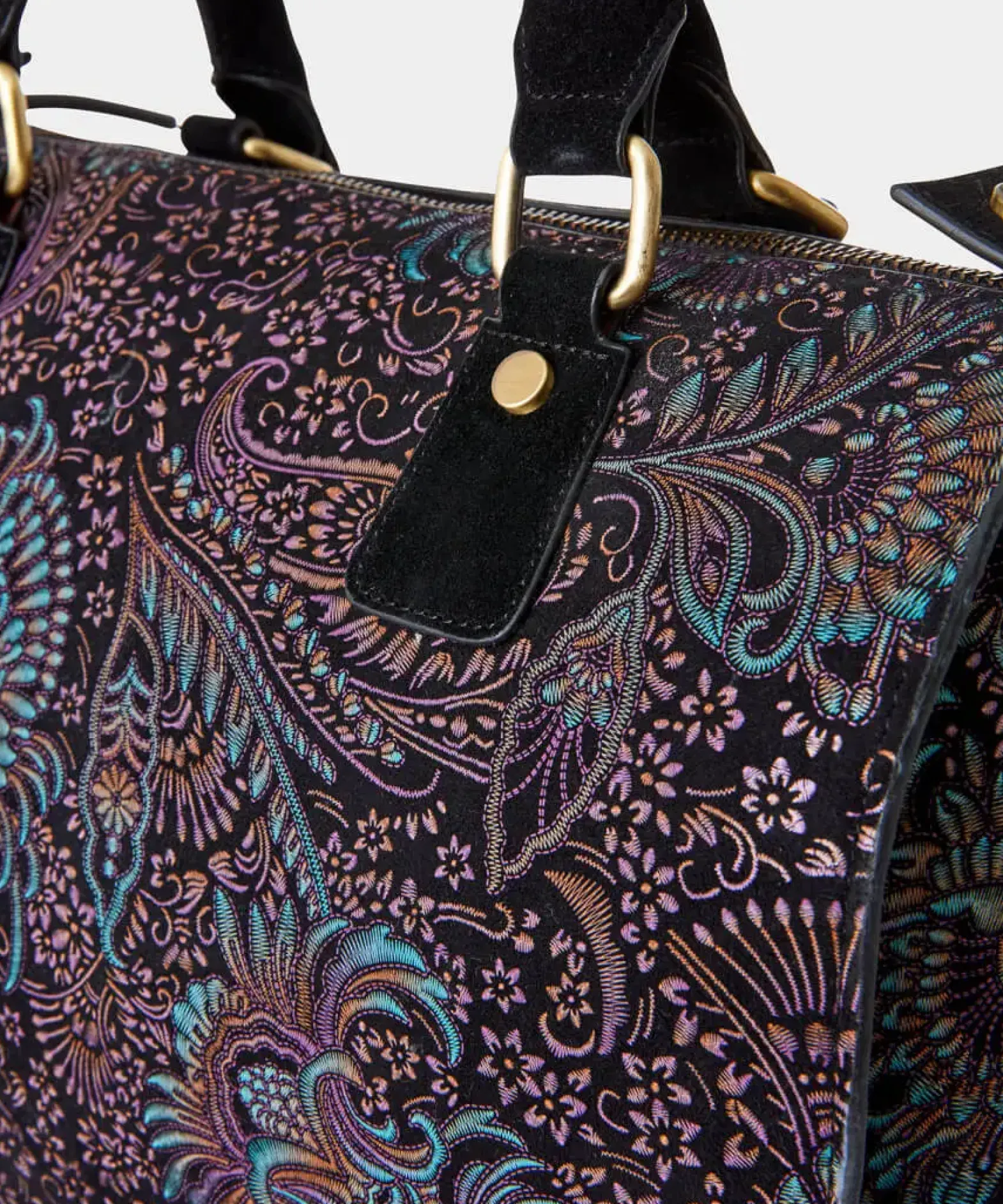 Carmen Print Suede Weekender Bag
