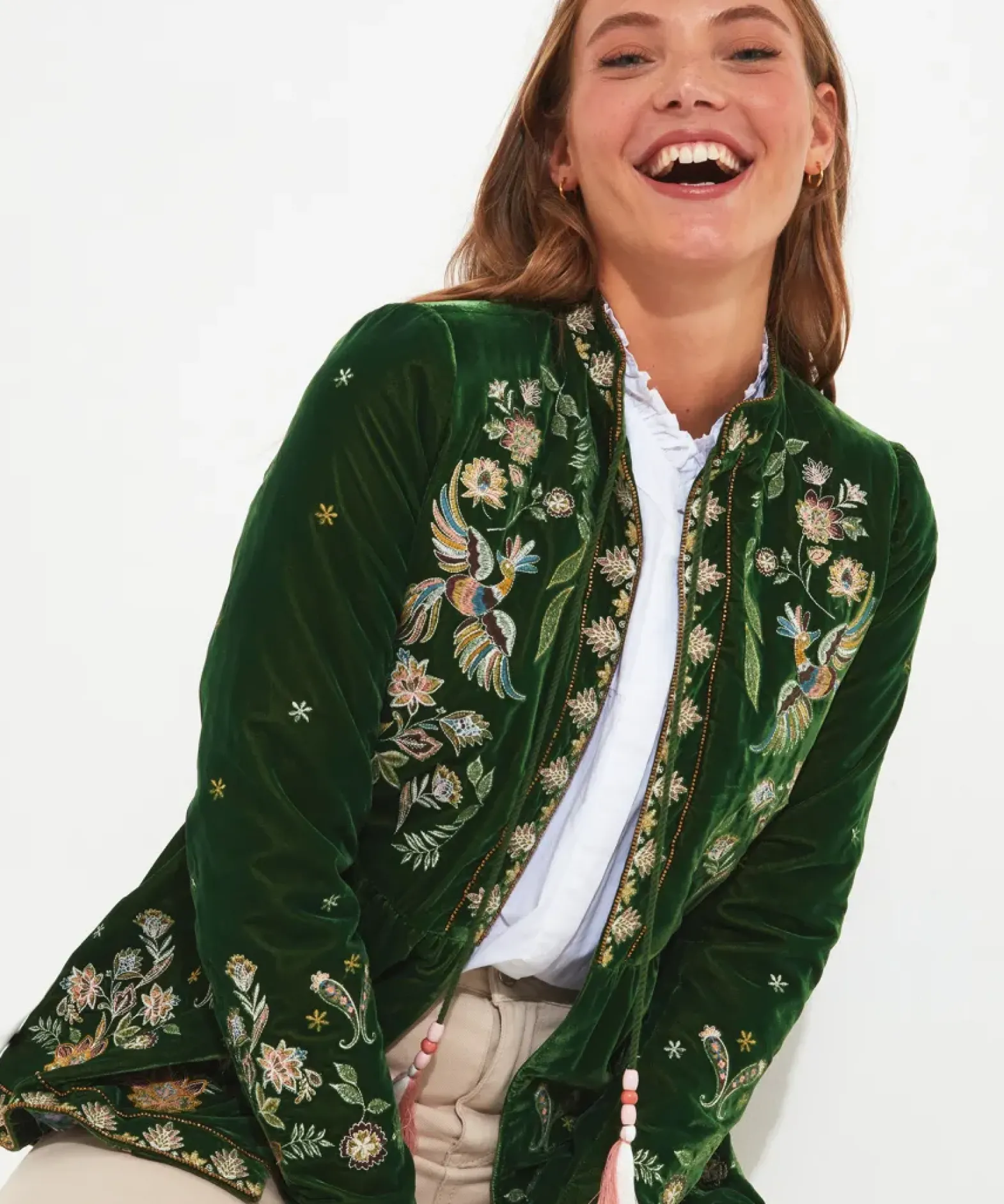 Charming Embroidered Boutique Jacket