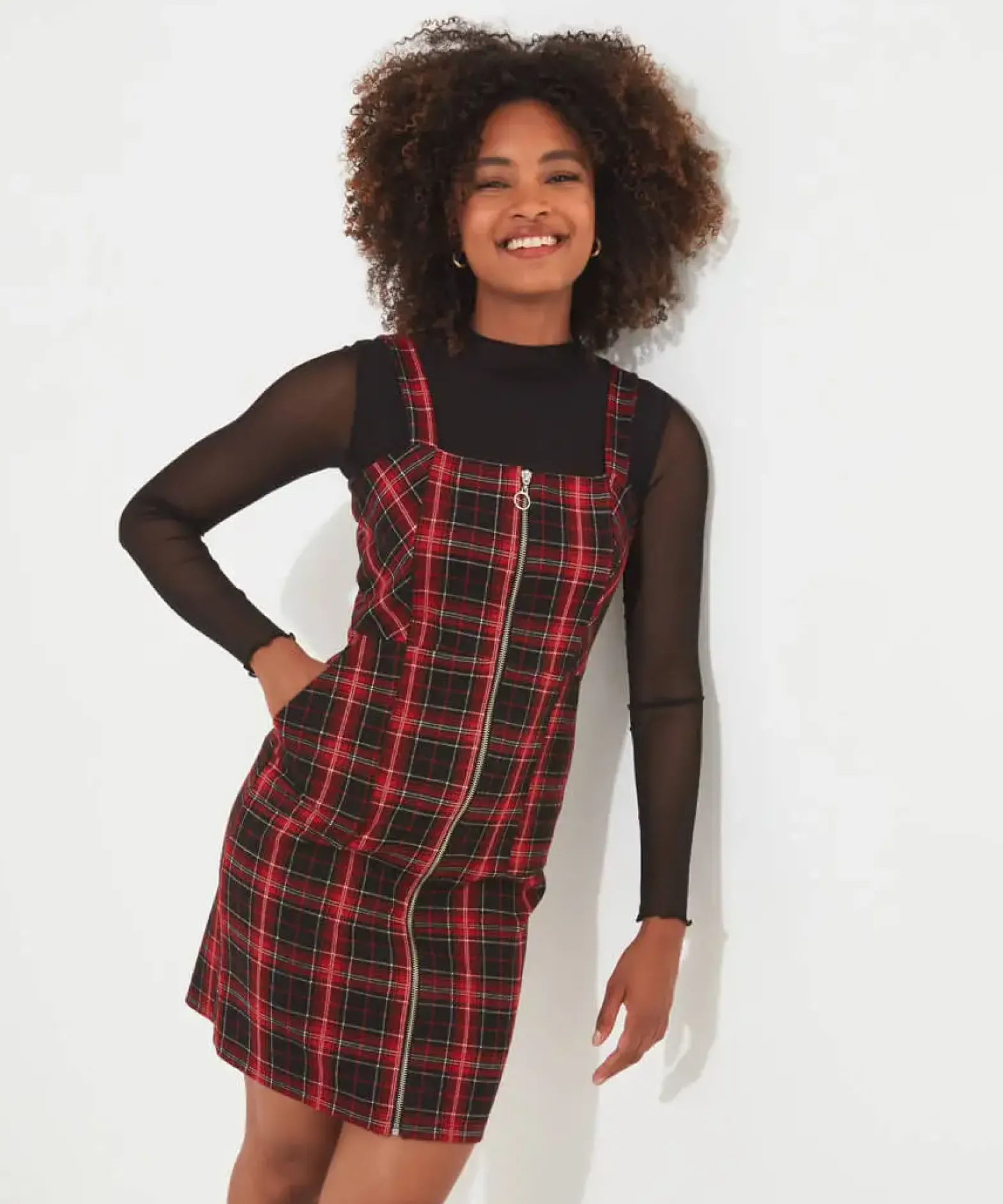 Check It Out Zip Up Dress