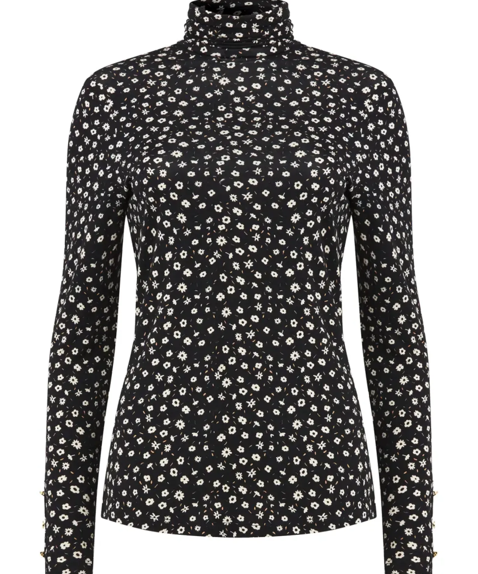 Ditsy Floral Roll Neck