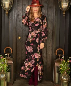 Dramatic Florals Jersey Dress