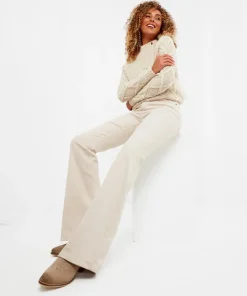 Ecru Bootcut Jeans