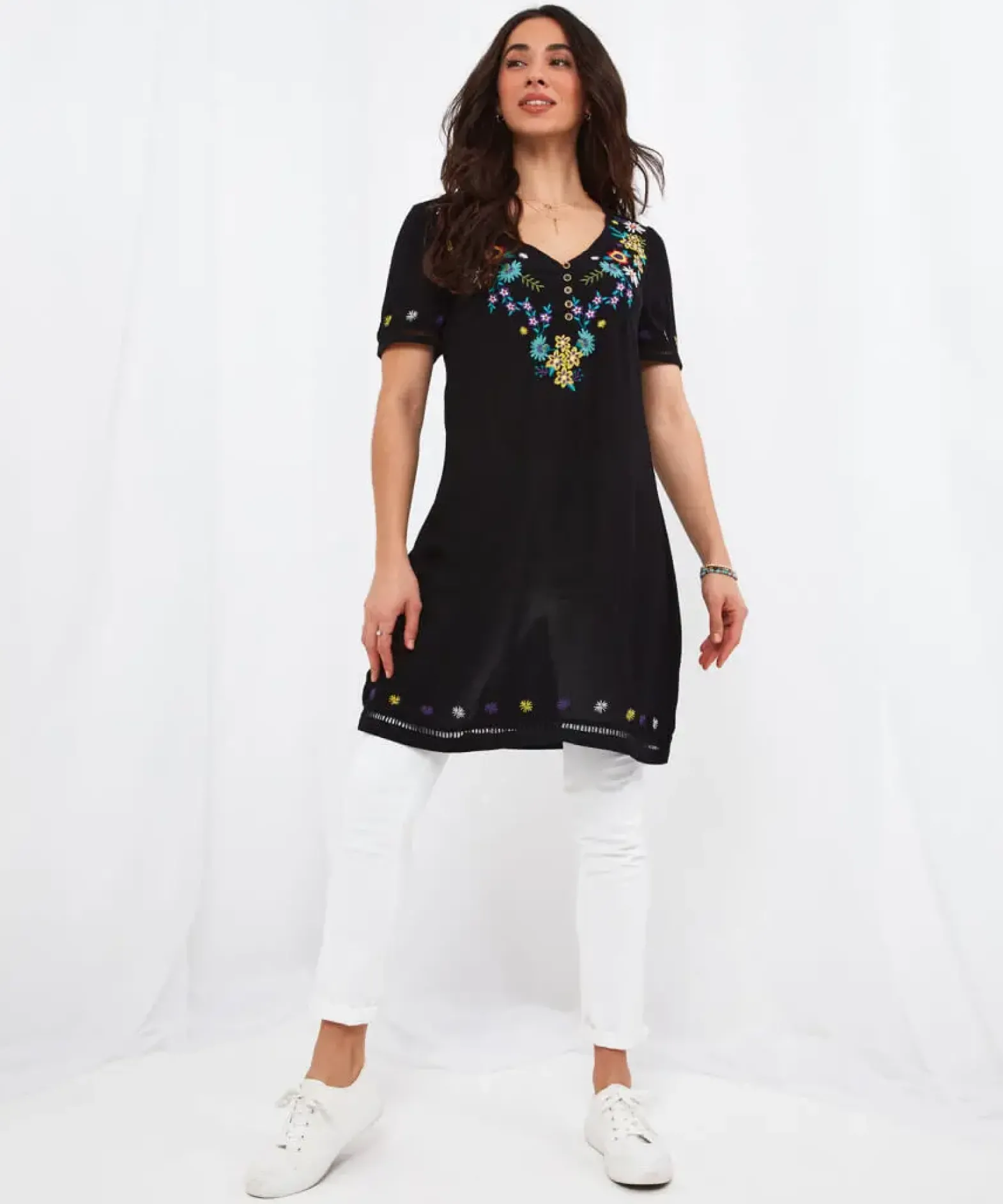 Embroidered Flora Tunic