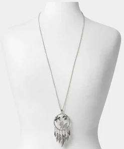 Evening Charms Feather Necklace
