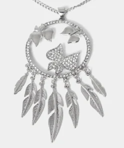 Evening Charms Feather Necklace