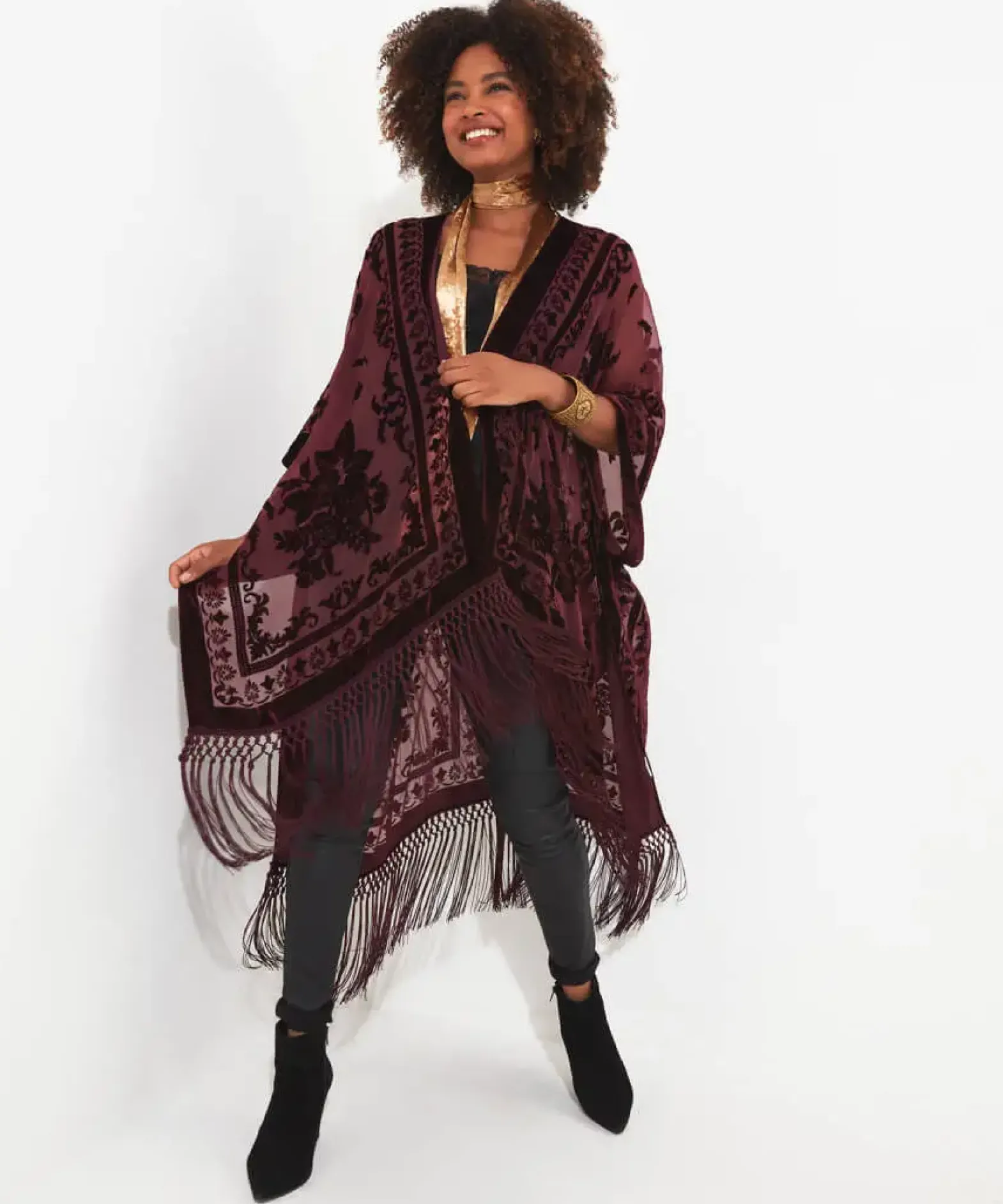 Evening Song Devore Kimono