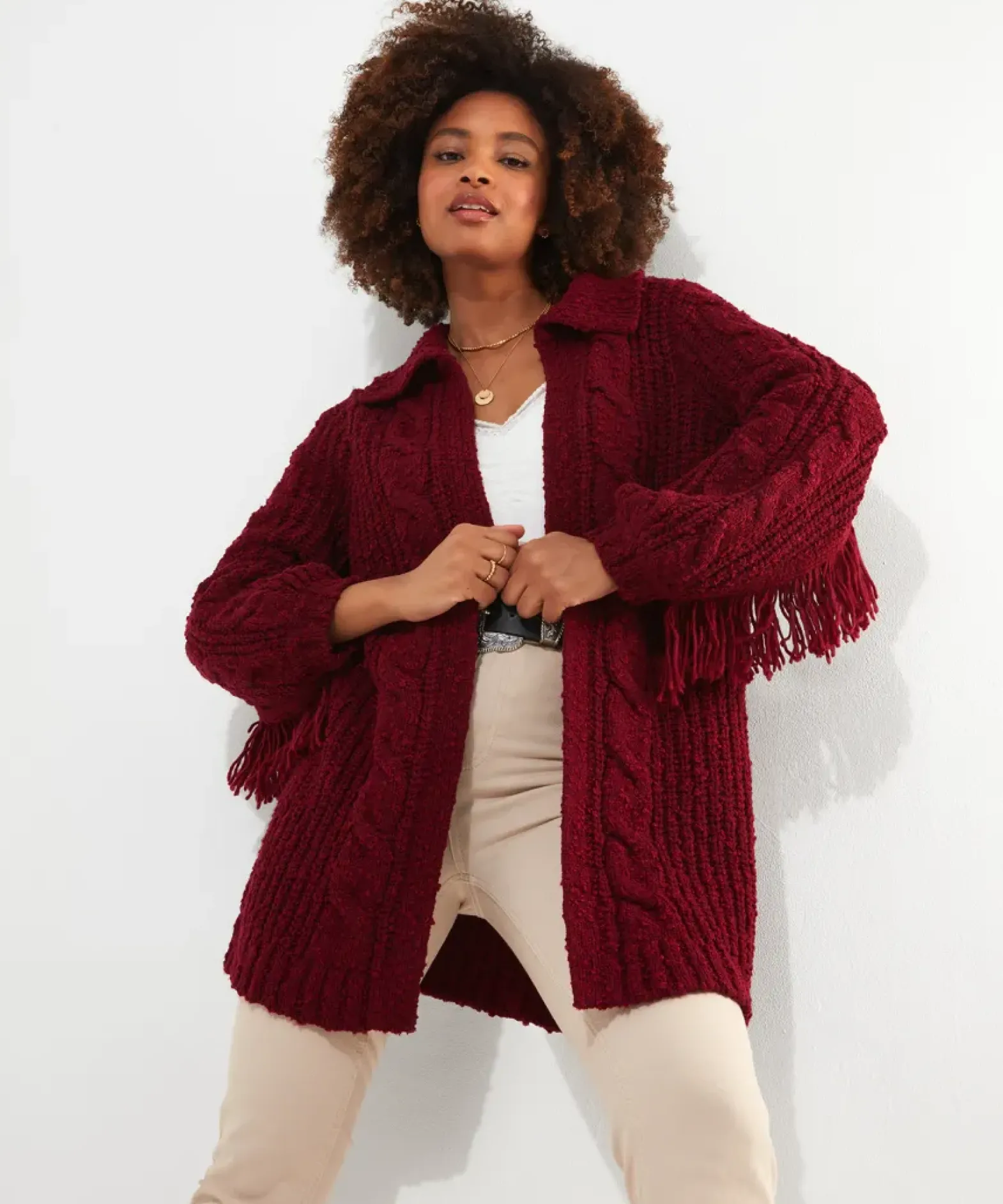 Fabulously Fringed Cardigan