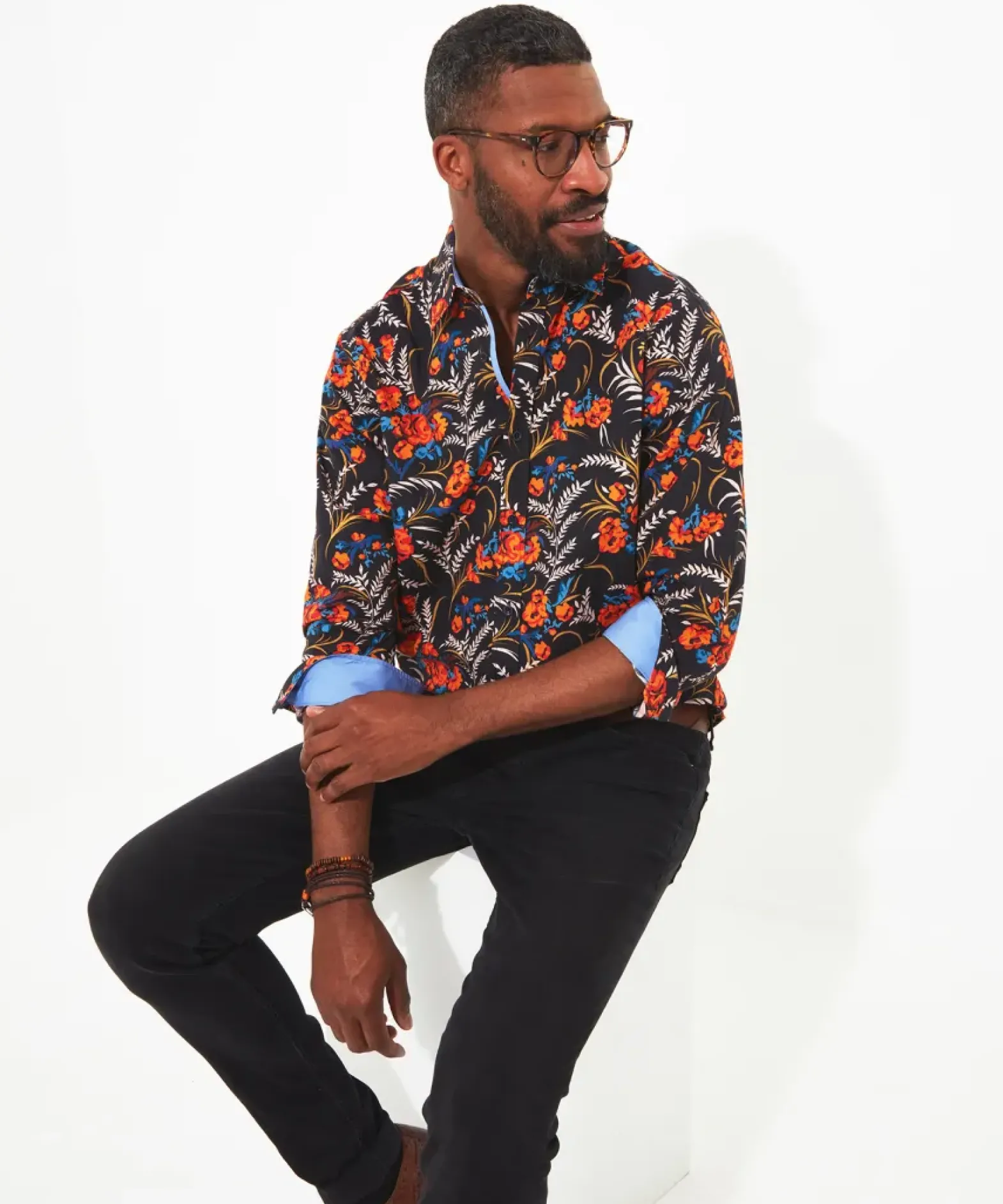 Fiery Fun Floral Shirt