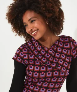 Funky Jacquard Layered Top