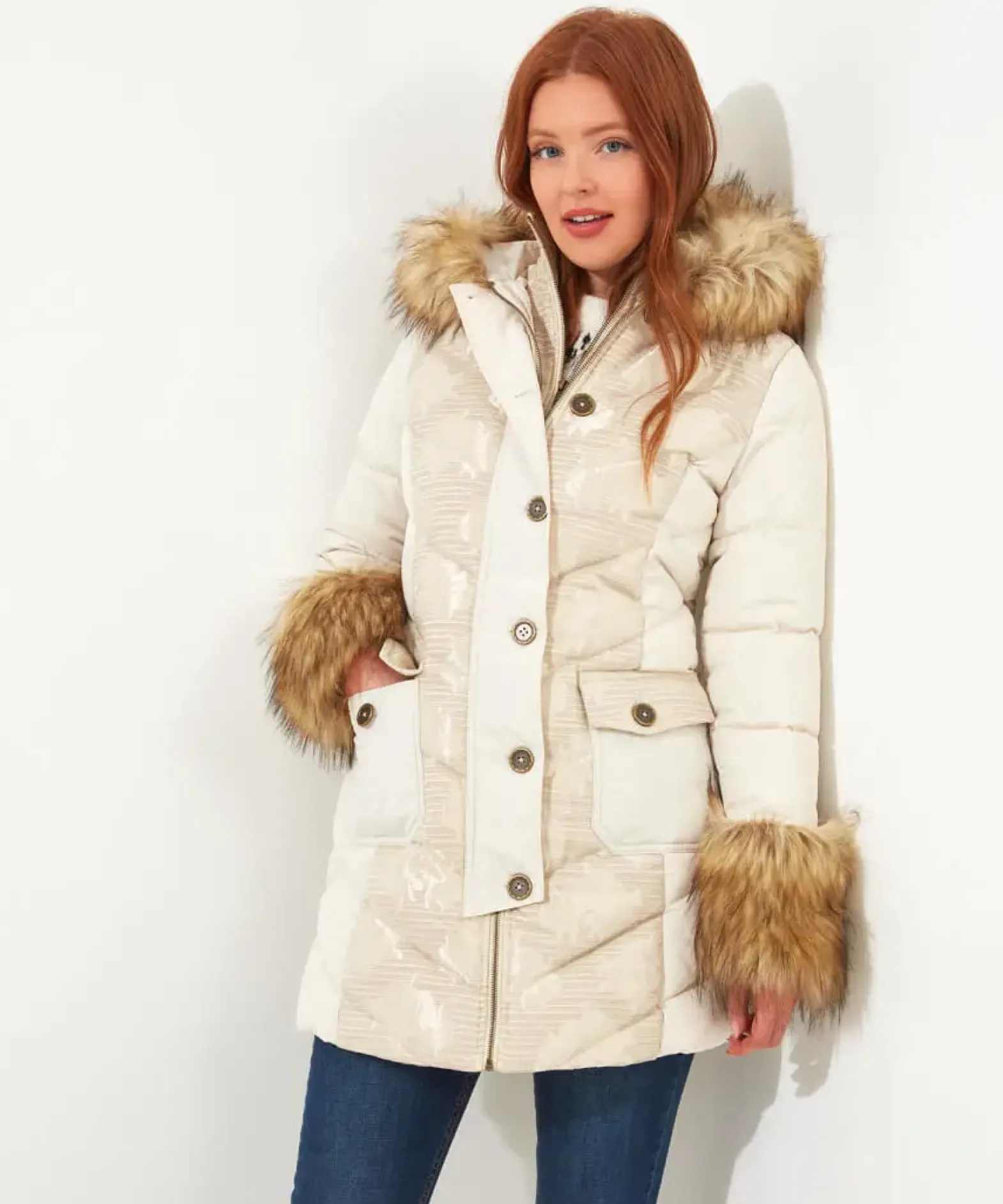 Fur Trim Puffa Coat