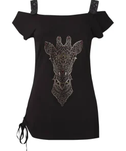 Geo Giraffe Graphic Top