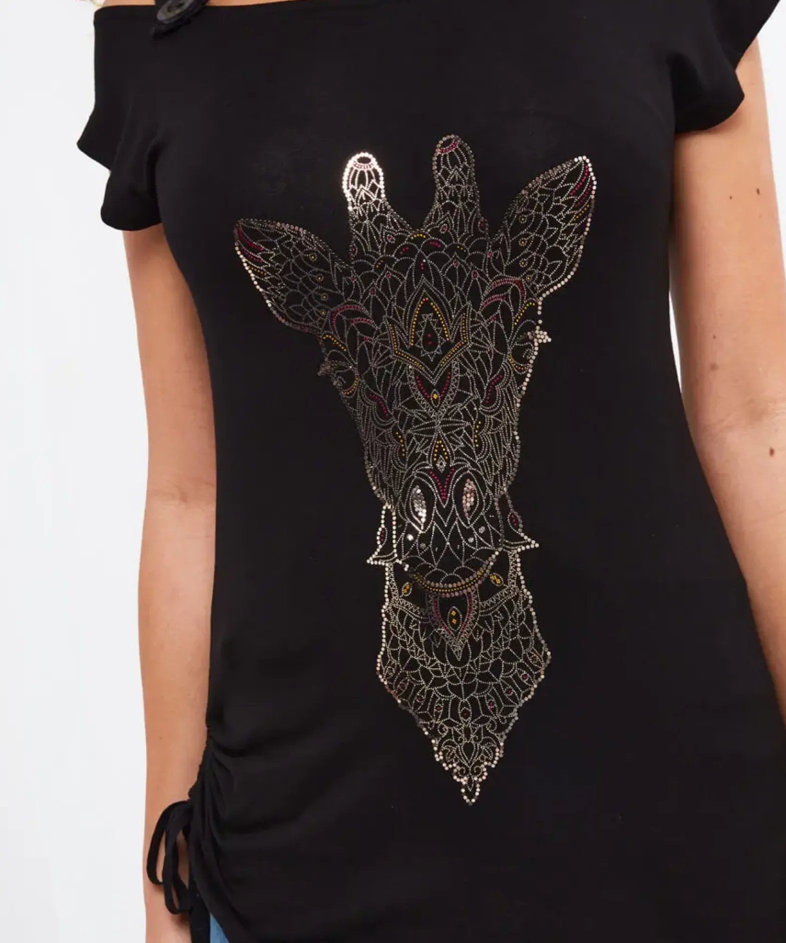 Geo Giraffe Graphic Top