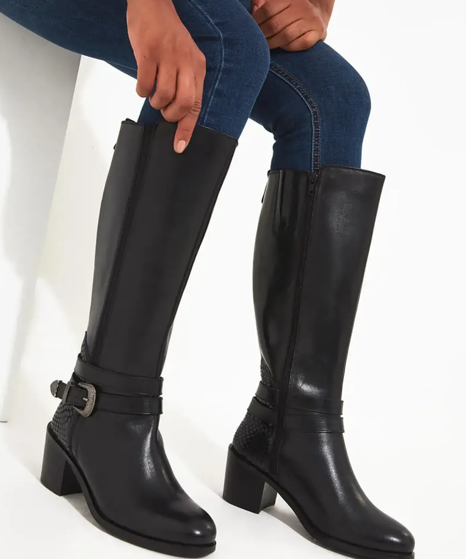 Gigi Premium Leather Rider Boots