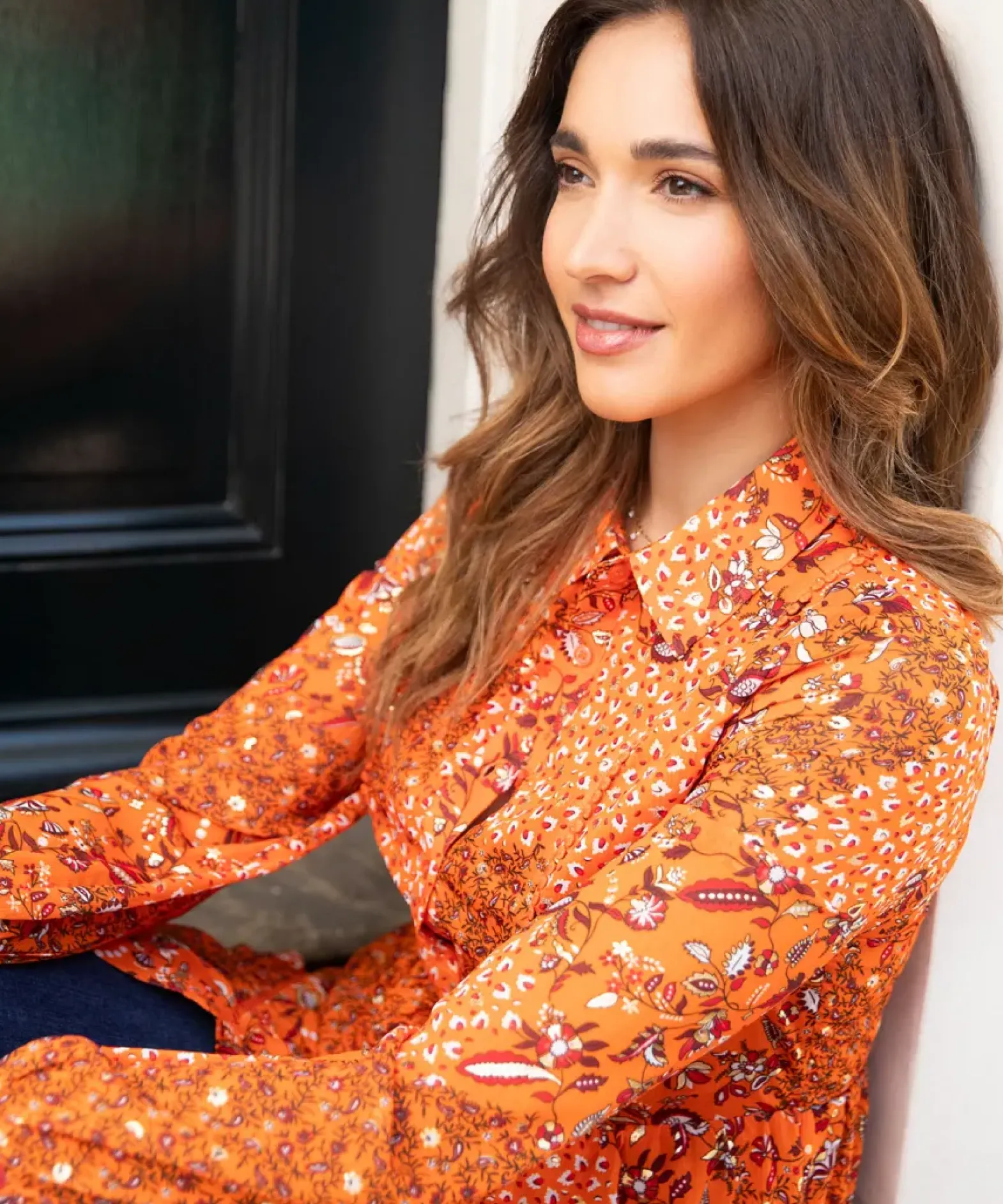 Golden Sunset Tunic Dress