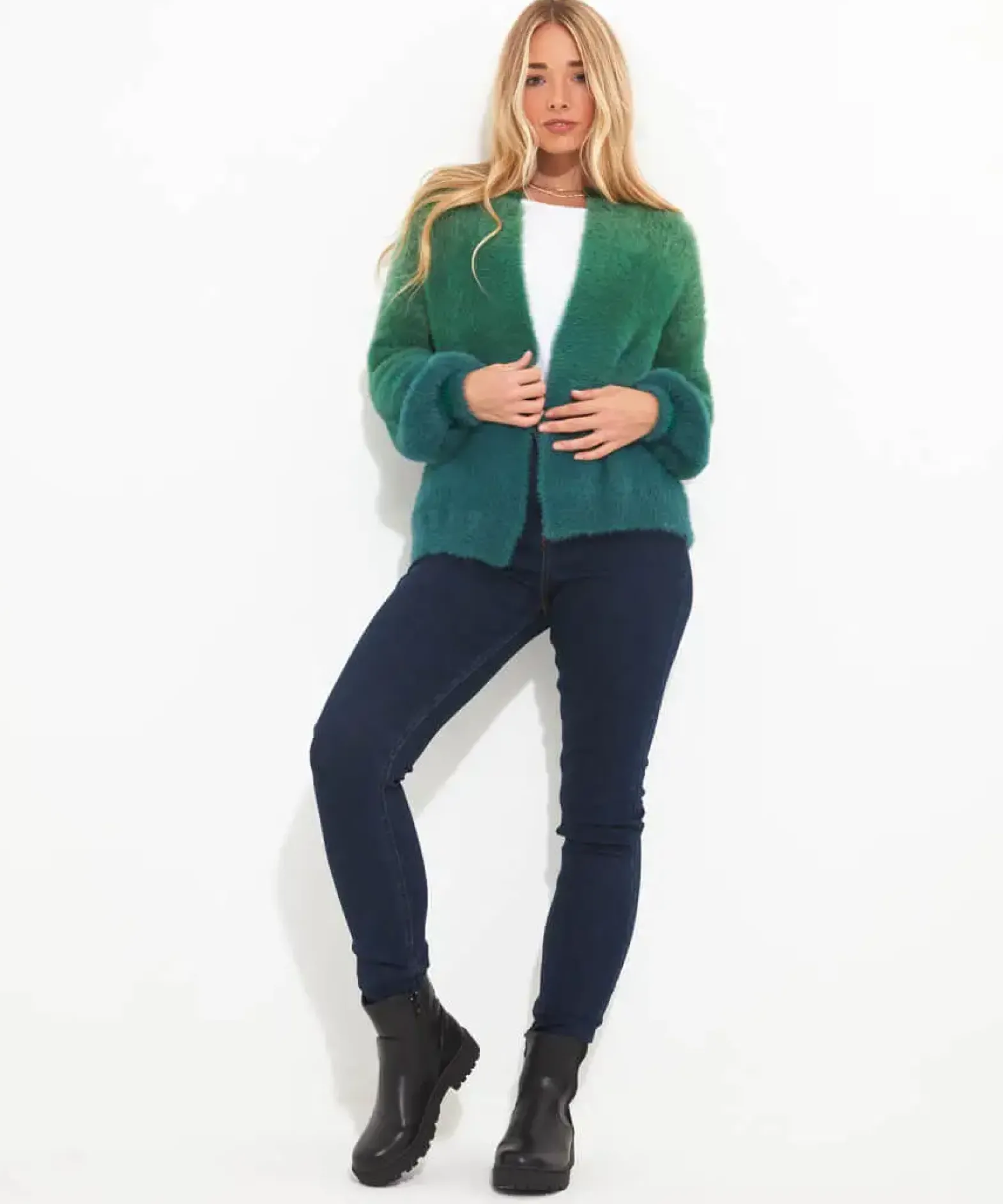 Ibiza Fluffy Knit Cardigan