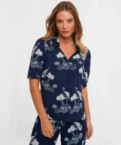 Intriguing Crane Boutique PJ Top