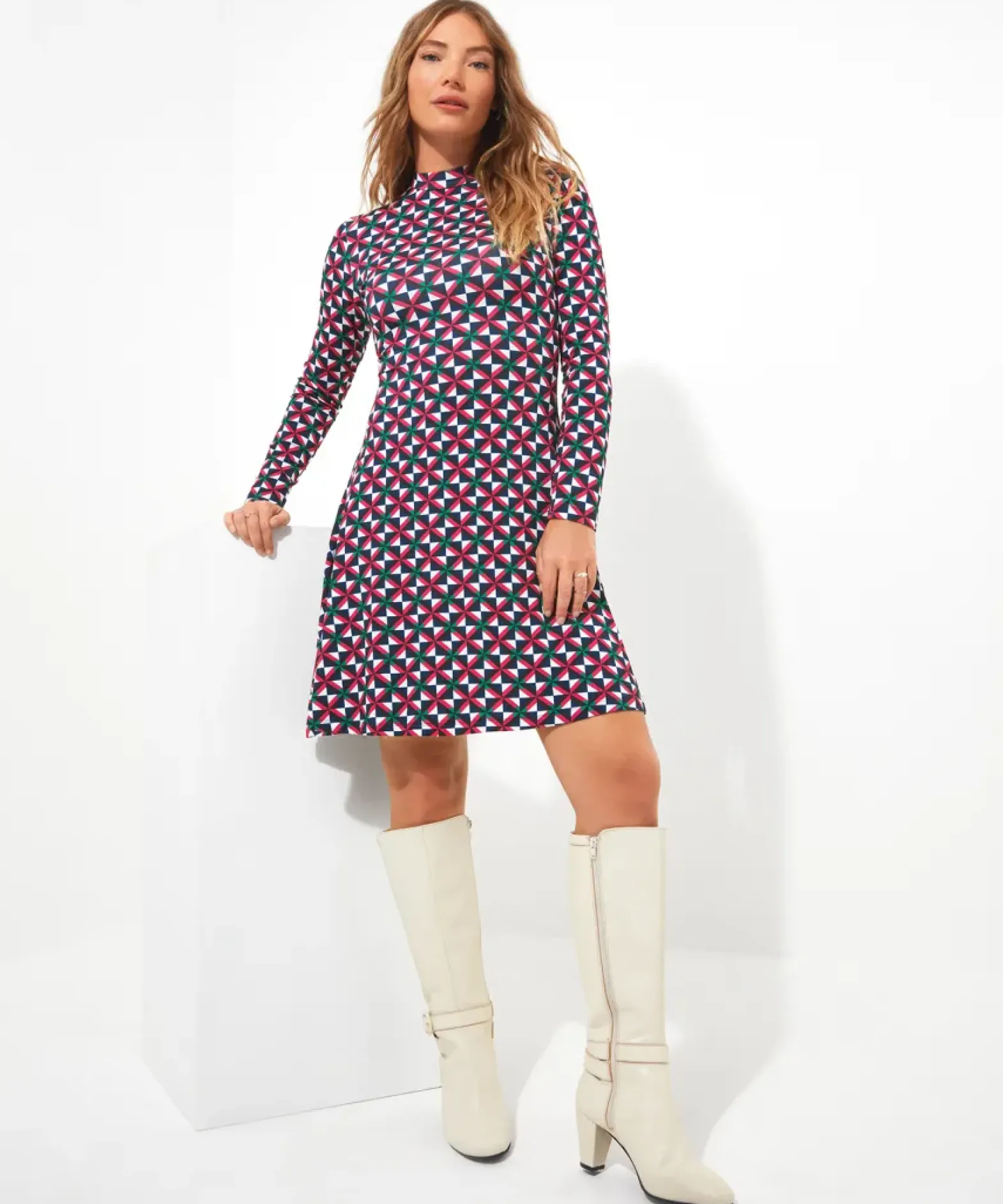 Kara Printed Jersey Dress