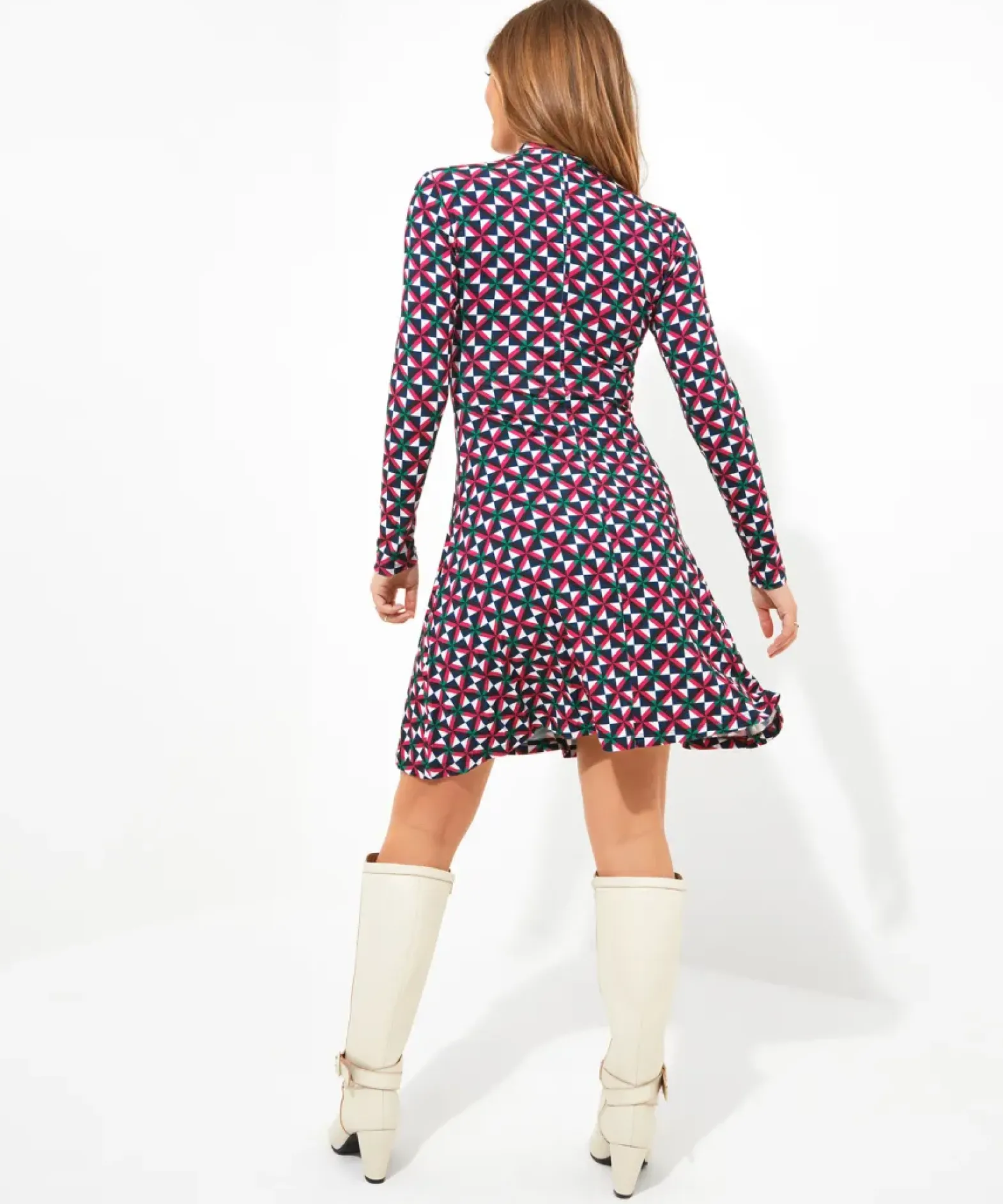 Kara Printed Jersey Dress