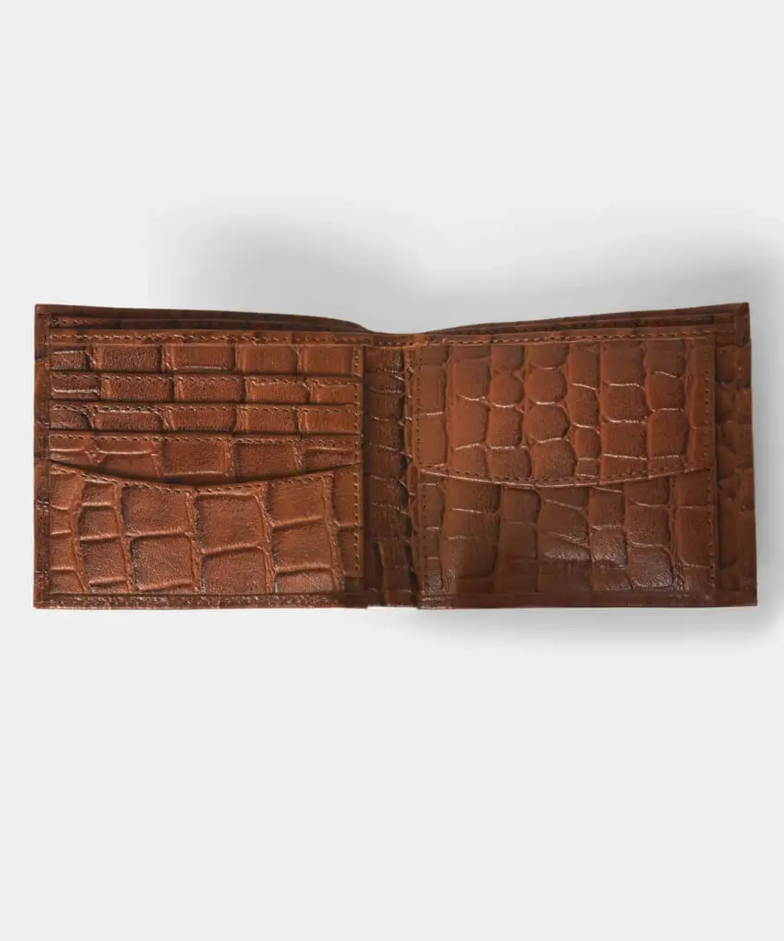 Men's Croc Buff Calf Leather Wallet