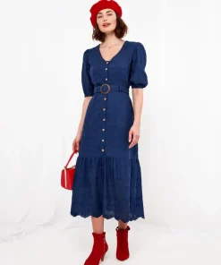 Molly Broderie Belted Dress