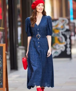 Molly Broderie Belted Dress