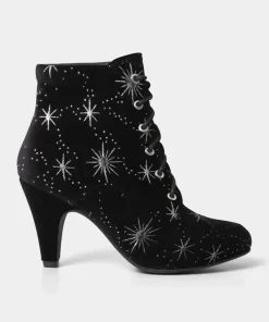Night Star Velvet Bootees