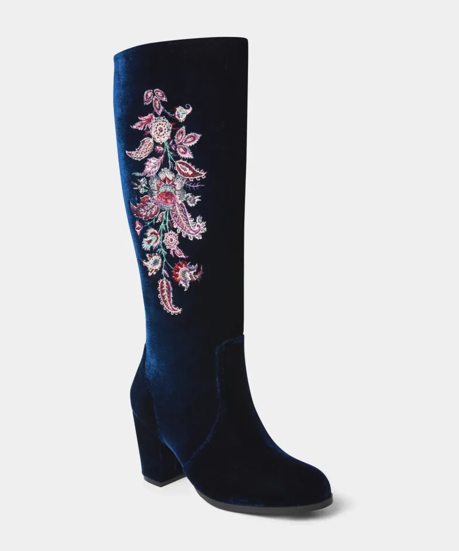Opulence Embroidered Velvet Boots