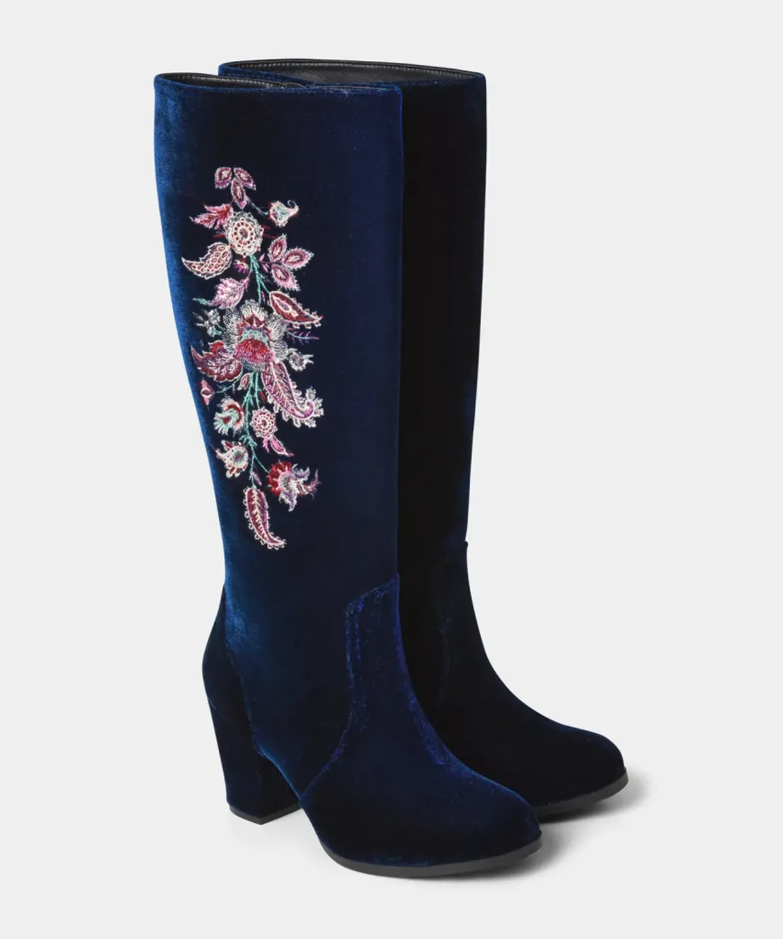 Opulence Embroidered Velvet Boots