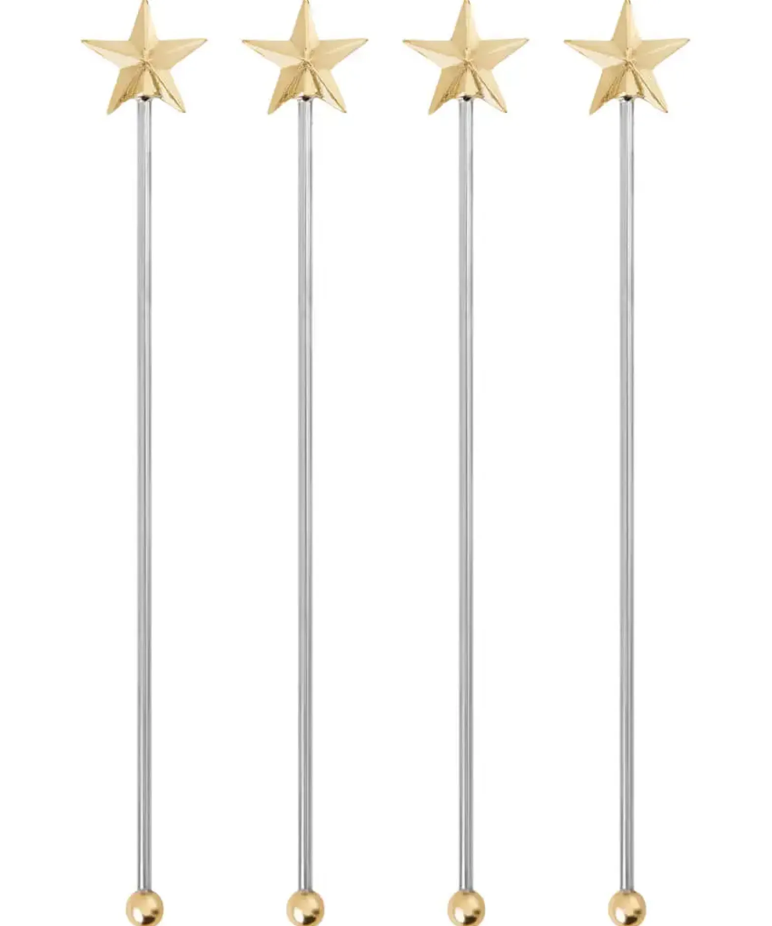 Pack Of 4 Star Drinks Stirrers