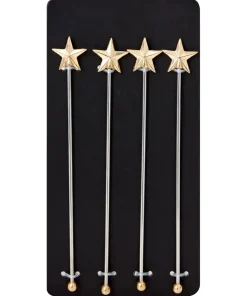 Pack Of 4 Star Drinks Stirrers