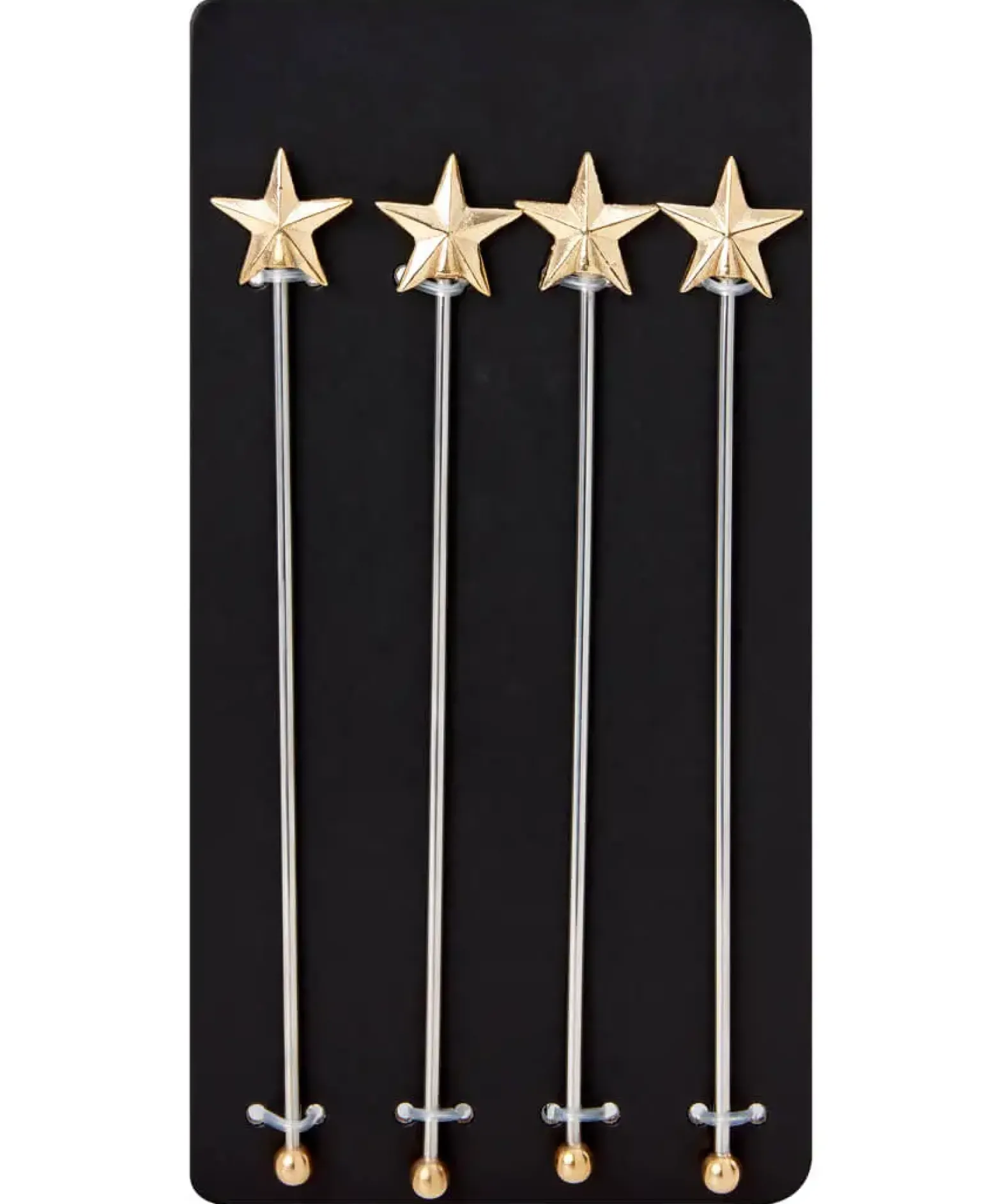 Pack Of 4 Star Drinks Stirrers