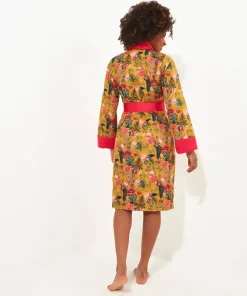 Peacock Print Dressing Gown