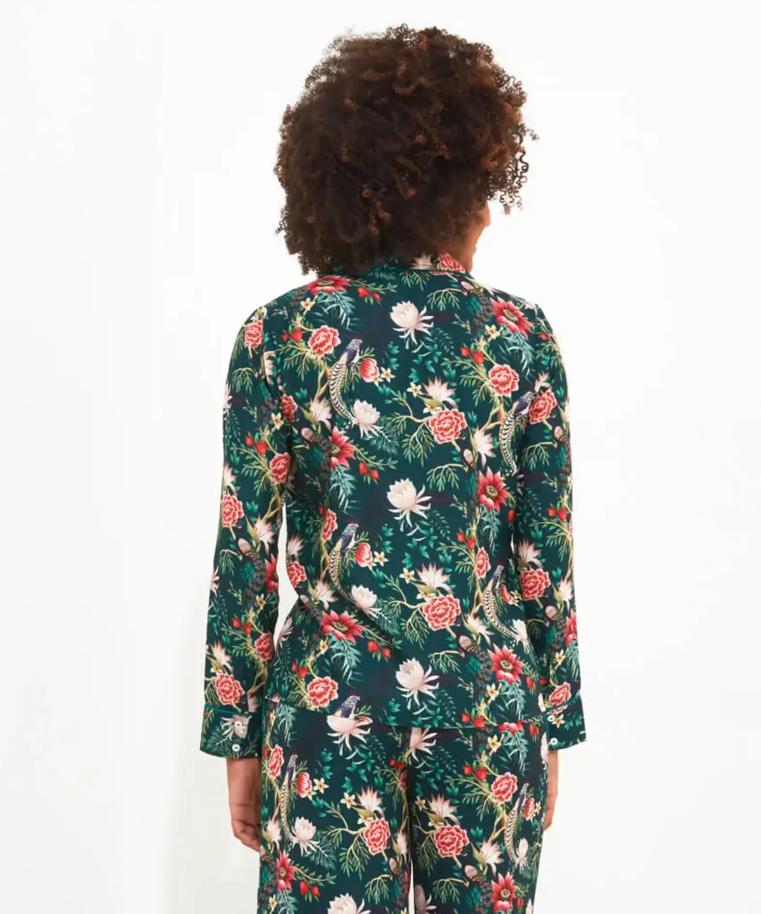 Peacock Print Pyjama Top