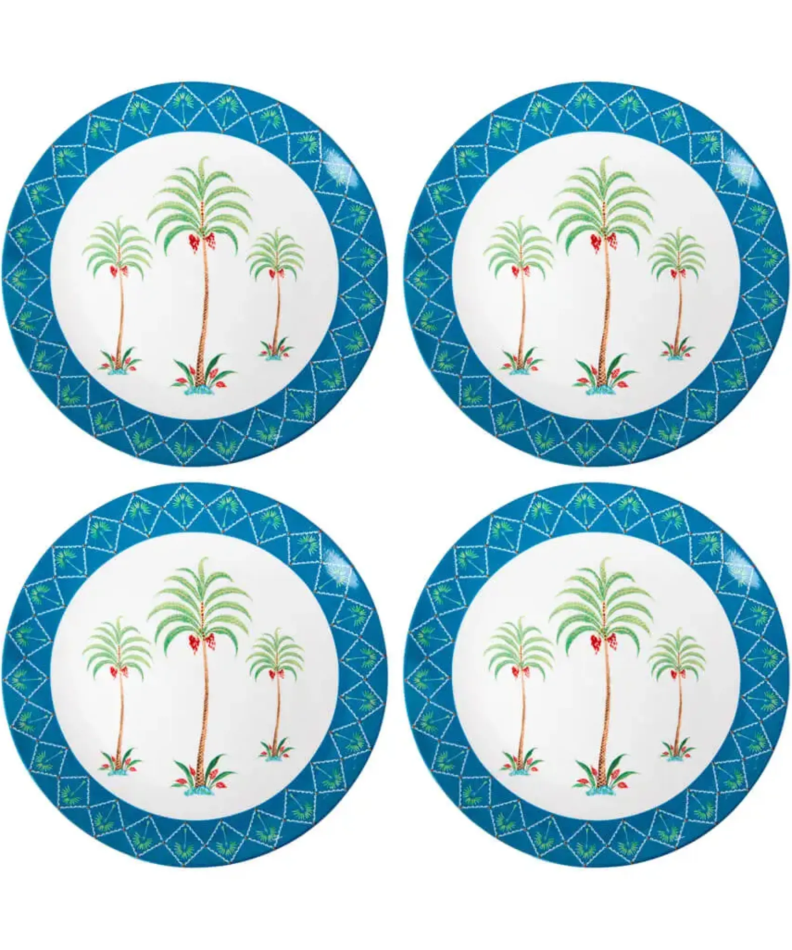 Perfect Palm Set Of 4 Dinner Plates