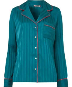 Satin Stripe Pyjama Top