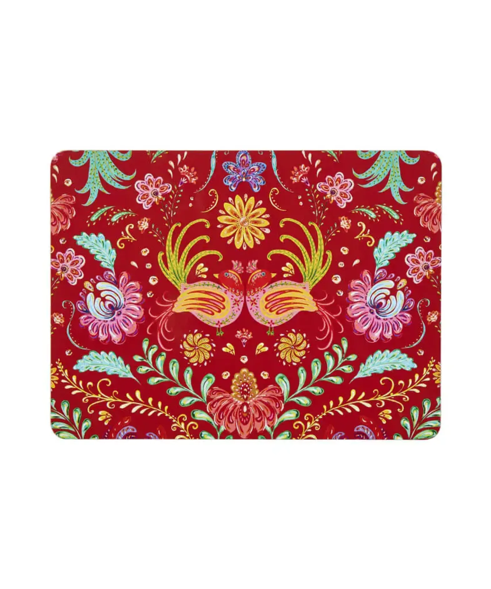 Set Of 4 Folk Floral Placemats
