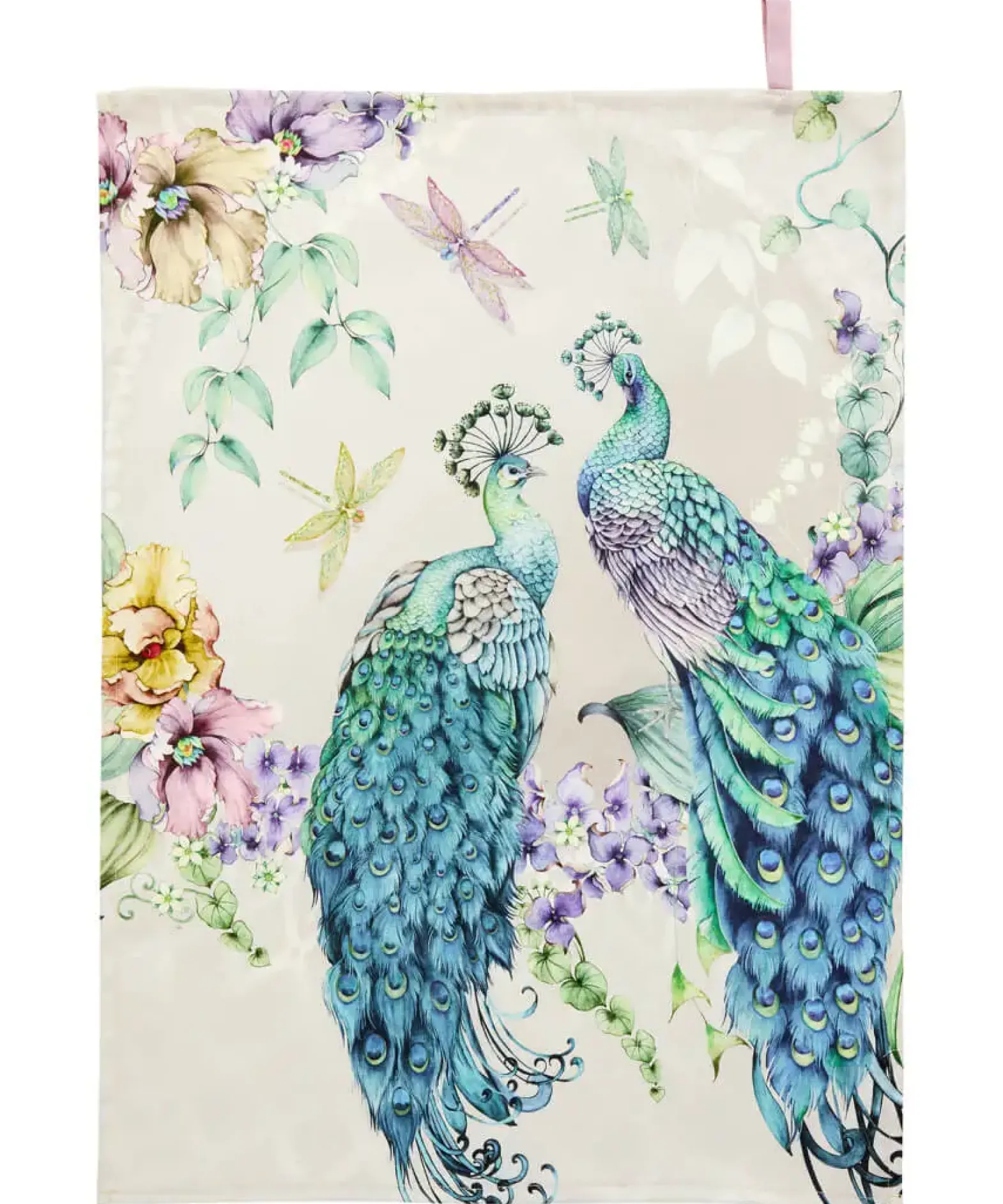 Set Of 3 Nouveau Print Teatowels
