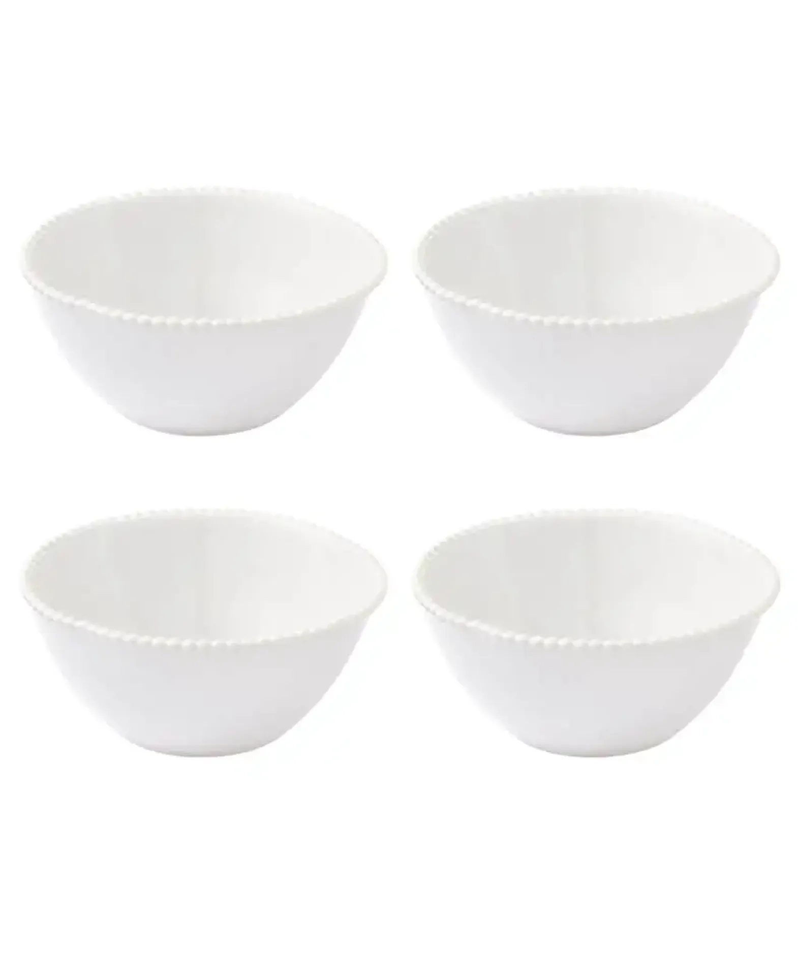 Set of 4 Organic Beaded Bowls