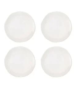Set of 4 Organic Beaded Side Plates