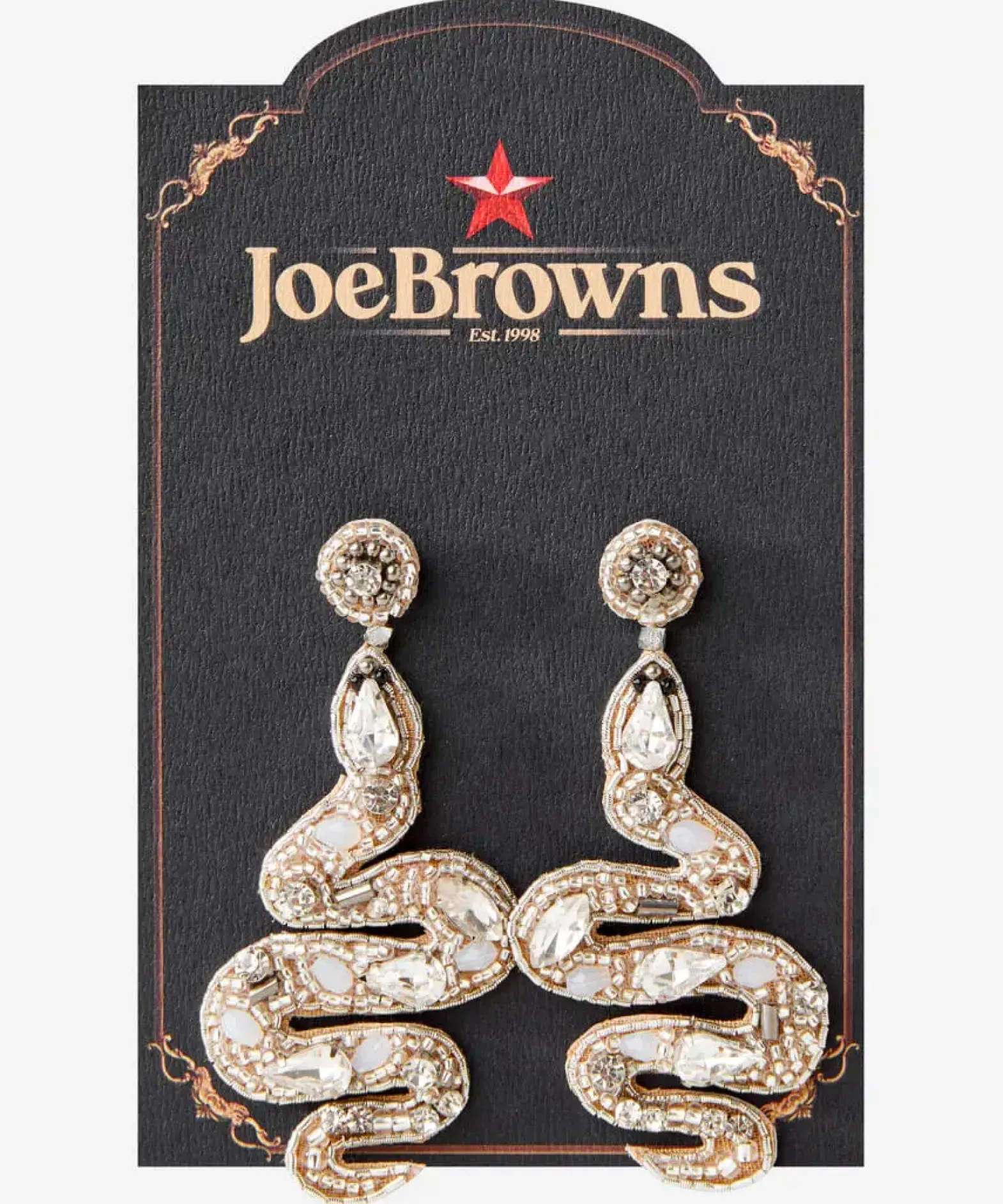 Slinky Beaded Snake Earrings