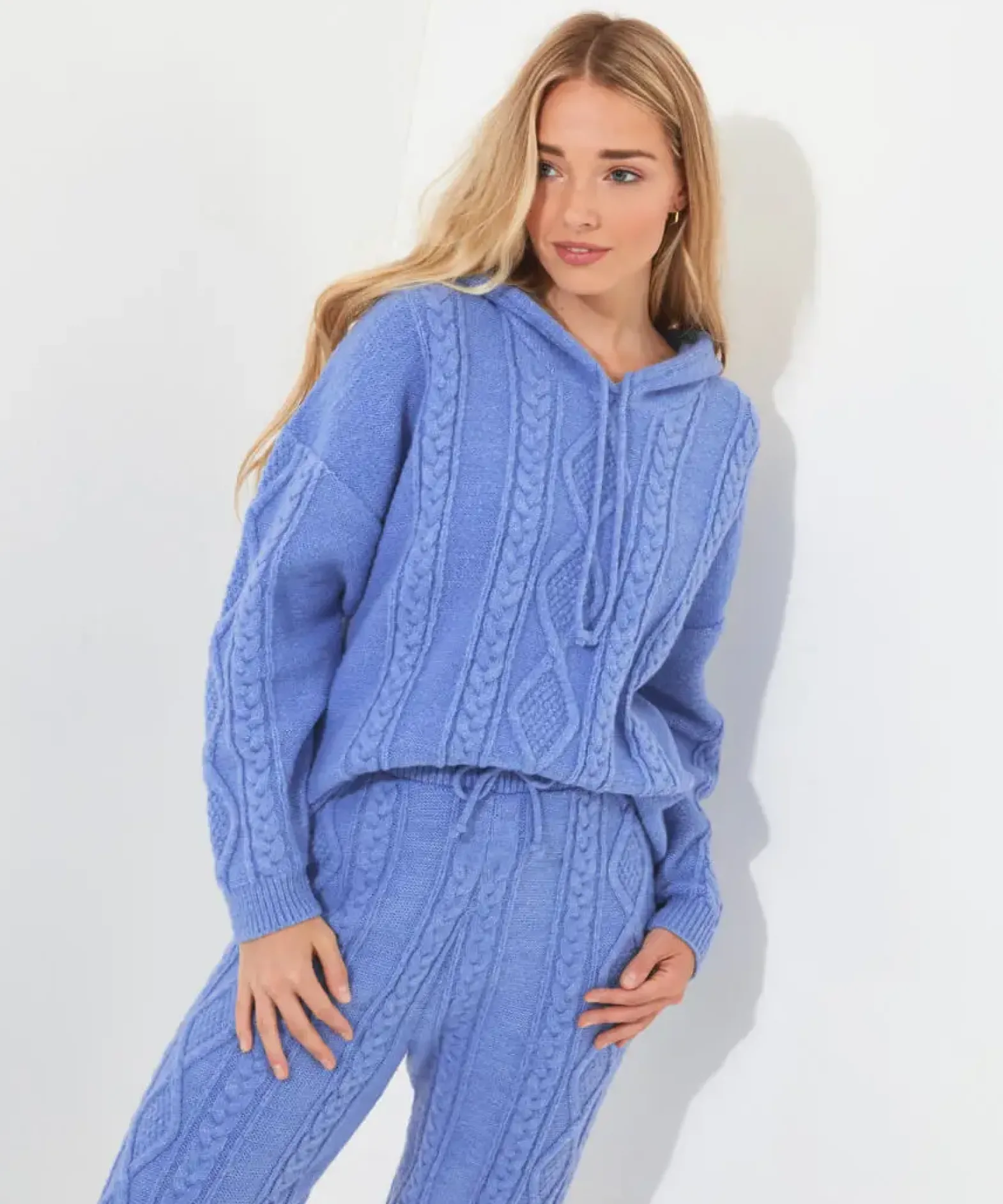 Sloe Joes Cable Knit Hoody
