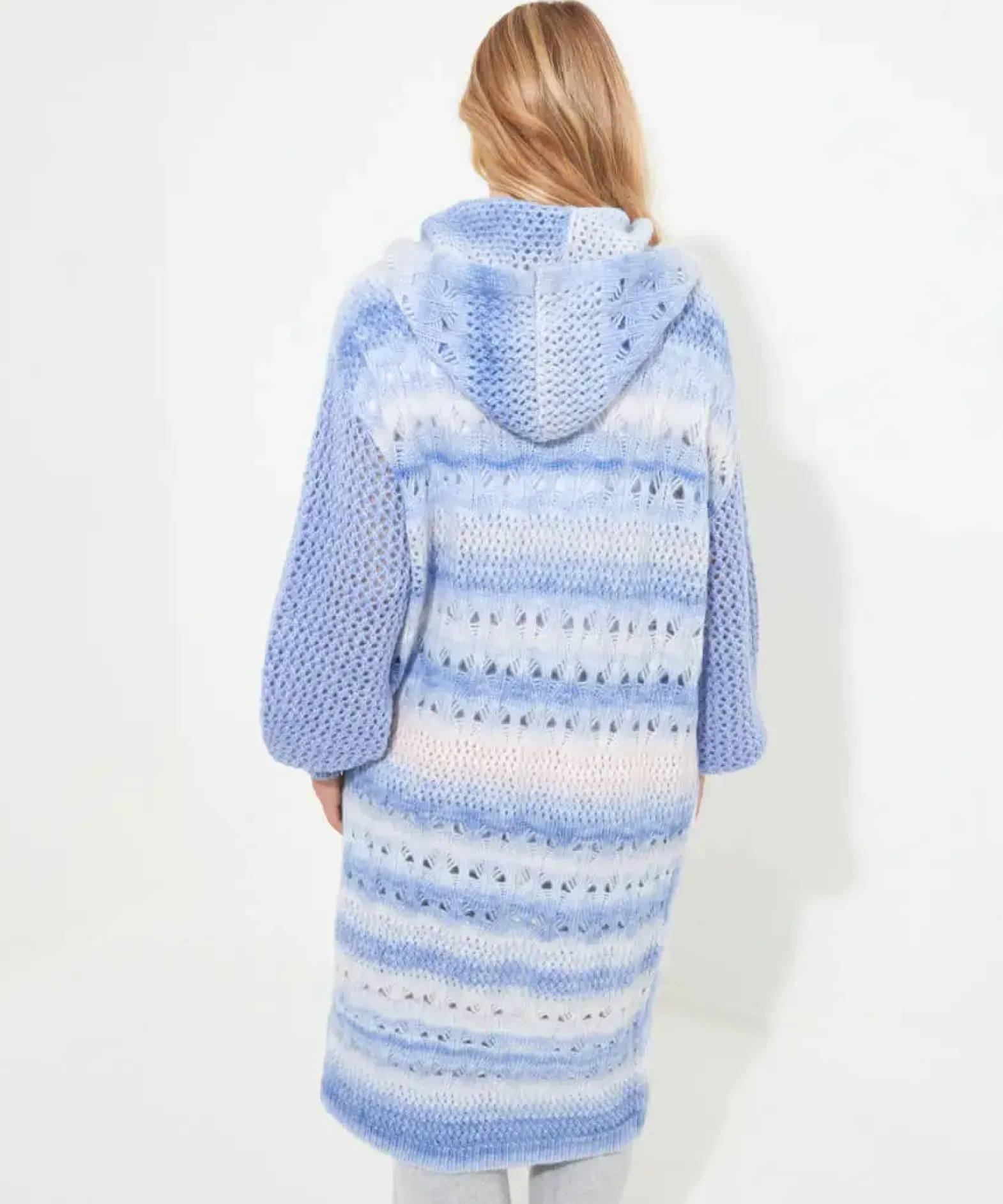 Sloe Joes Ombre Knit Longline Cardigan