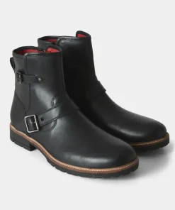 Snake Pass Leather Biker Boots