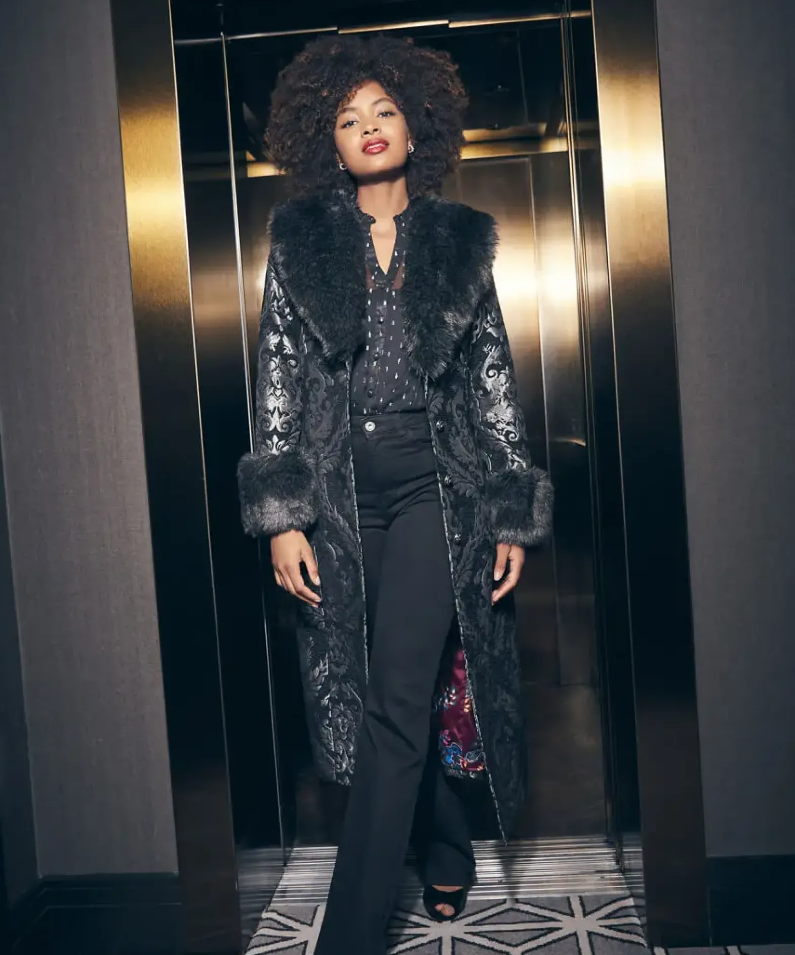 Statement Jacquard Coat